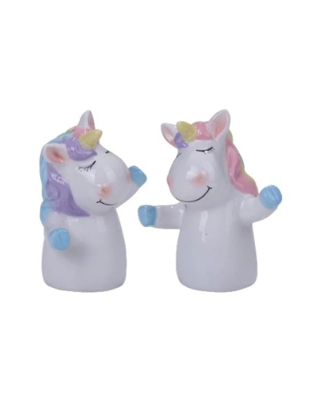 Ceramic Unicorn Salt and Pepper Shakers - Pastel Multicolor